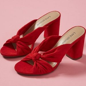 Lane Bryant Venitian Red Slip on Mule 9W